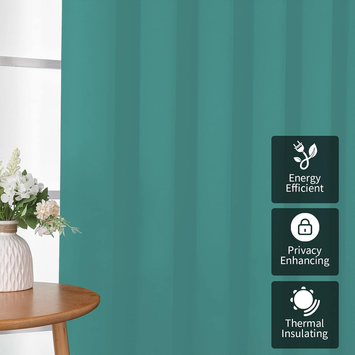 Joydeco Blackout Curtains sliding glass door curtains, patio sliding door living room extra wide curtains, room partition curtains.