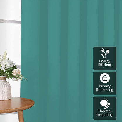 Joydeco Blackout Curtains sliding glass door curtains, patio sliding door living room extra wide curtains, room partition curtains.