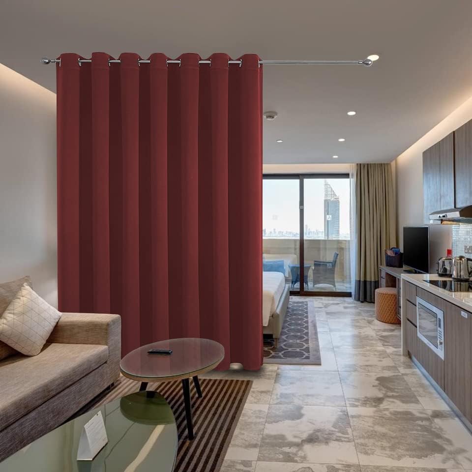 Joydeco Blackout Curtains sliding glass door curtains, patio sliding door living room extra wide curtains, room partition curtains.