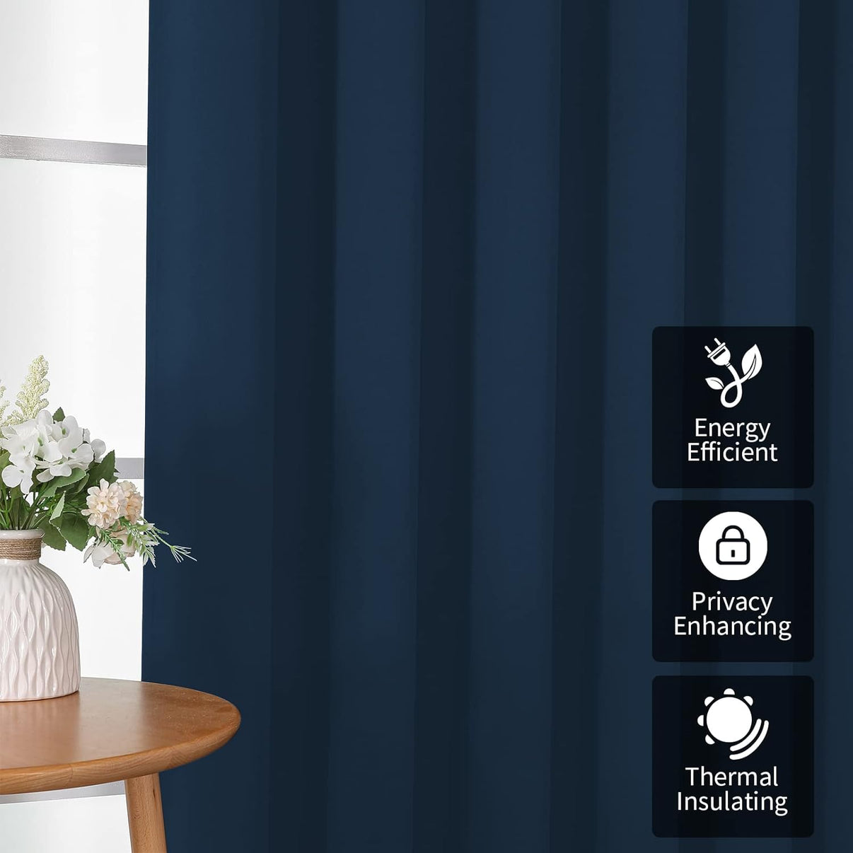 Joydeco Blackout Curtains sliding glass door curtains, patio sliding door living room extra wide curtains, room partition curtains.