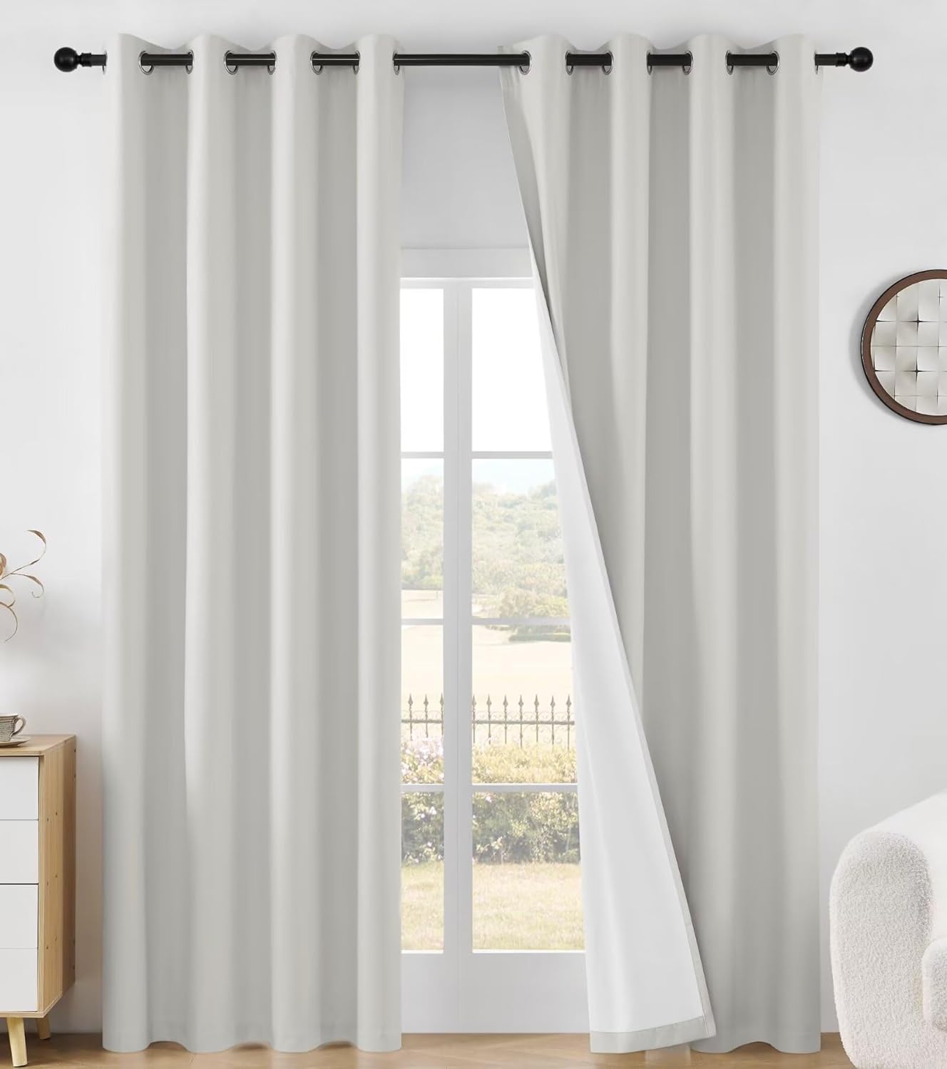 Joydeco Blackout Curtains 2 Panels Set, featuring thermal insulated long curtains