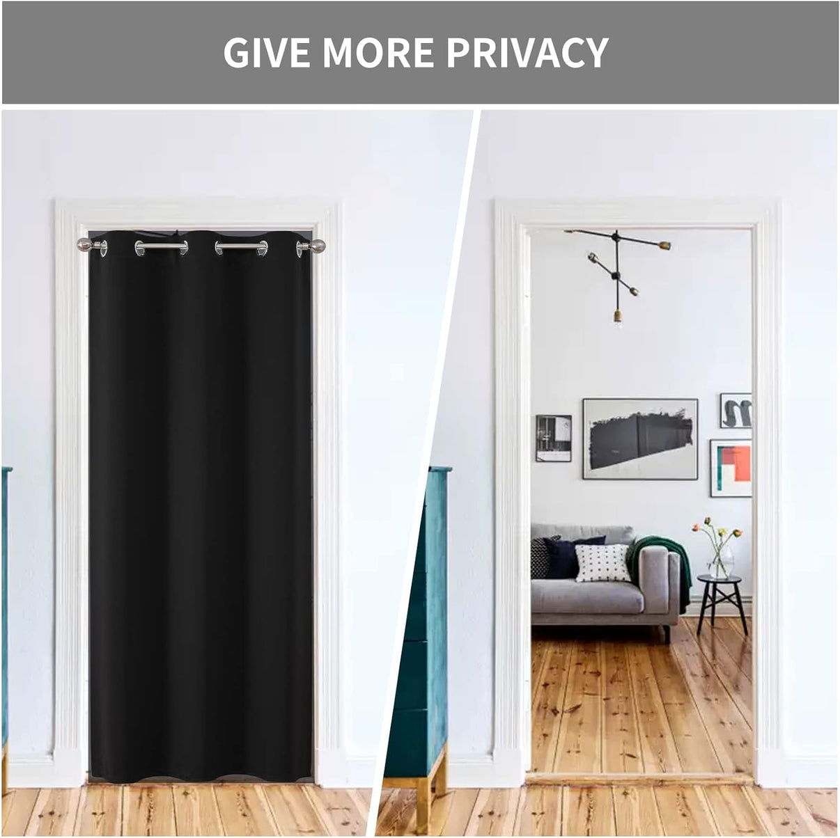 Joydeco Blackout Curtains sliding glass door curtains, patio sliding door living room extra wide curtains, room partition curtains.