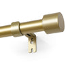 Joydeco Modern Brown Adjustable Curtain Rod 32 to 88 Inches - 1 Inch Diameter Heavy Duty Rod for Living Room & Bedroom