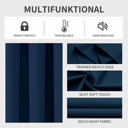 Joydeco Blackout Curtains 2 Panels Set, featuring thermal insulated long curtains