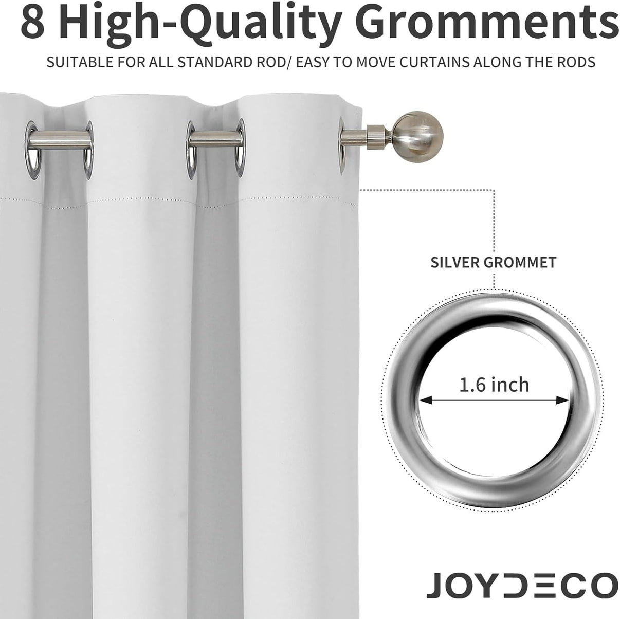 Joydeco Blackout Curtains 2 Panels Set, featuring thermal insulated long curtains