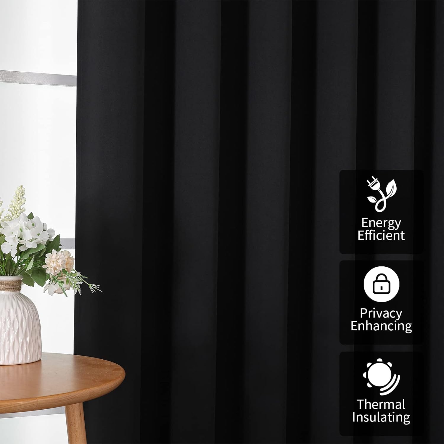 Joydeco Blackout Curtains sliding glass door curtains, patio sliding door living room extra wide curtains, room partition curtains.