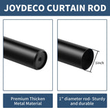 Joydeco Curtain Rods for Windows  Adjustable Decorative Curtain Rod,Window Curtain Rod single rod with Aluminium Finials