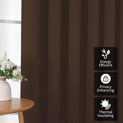 Joydeco Blackout Curtains sliding glass door curtains, patio sliding door living room extra wide curtains, room partition curtains.