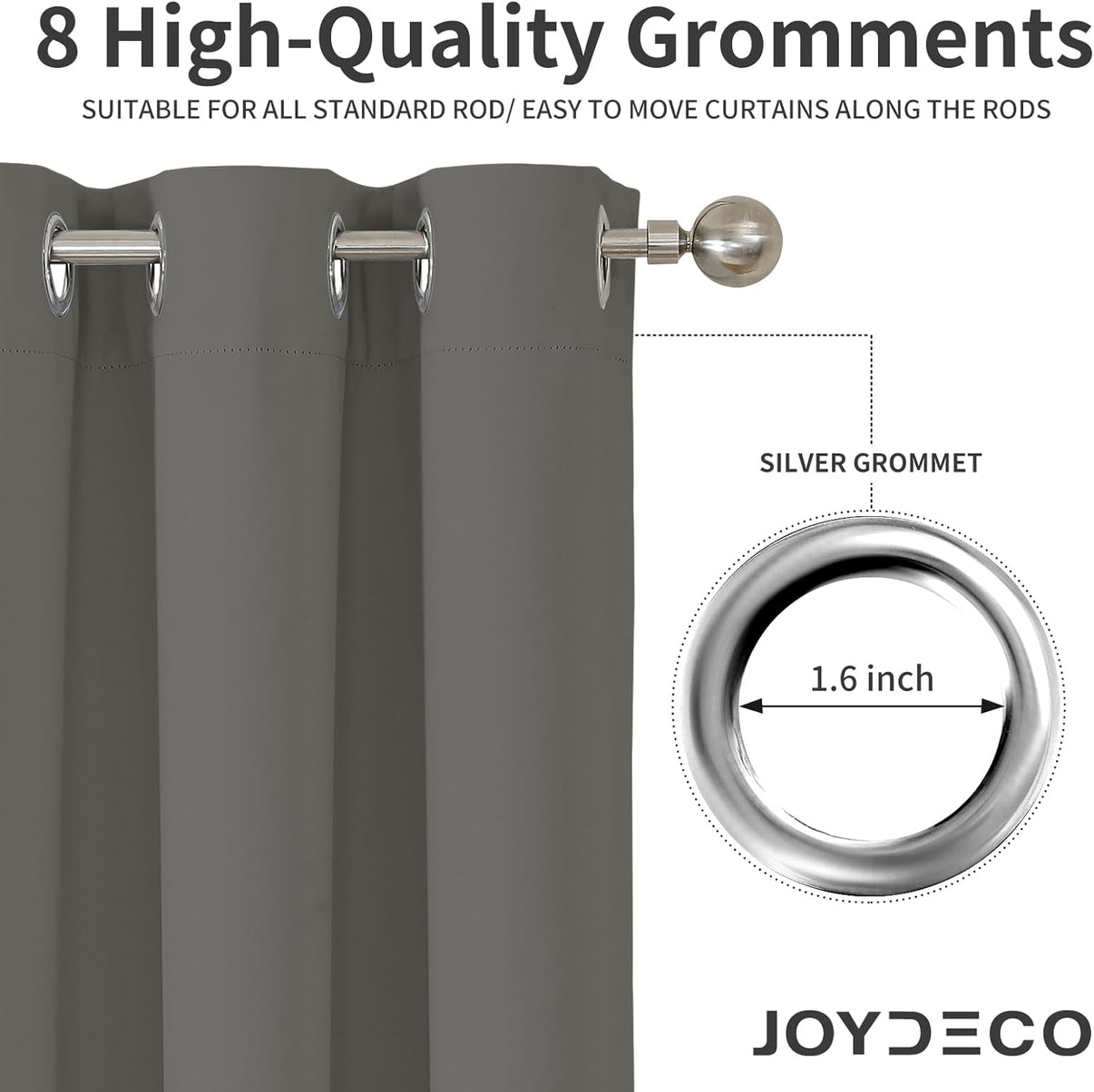 Joydeco Blackout Curtains 2 Panels Set, featuring thermal insulated long curtains