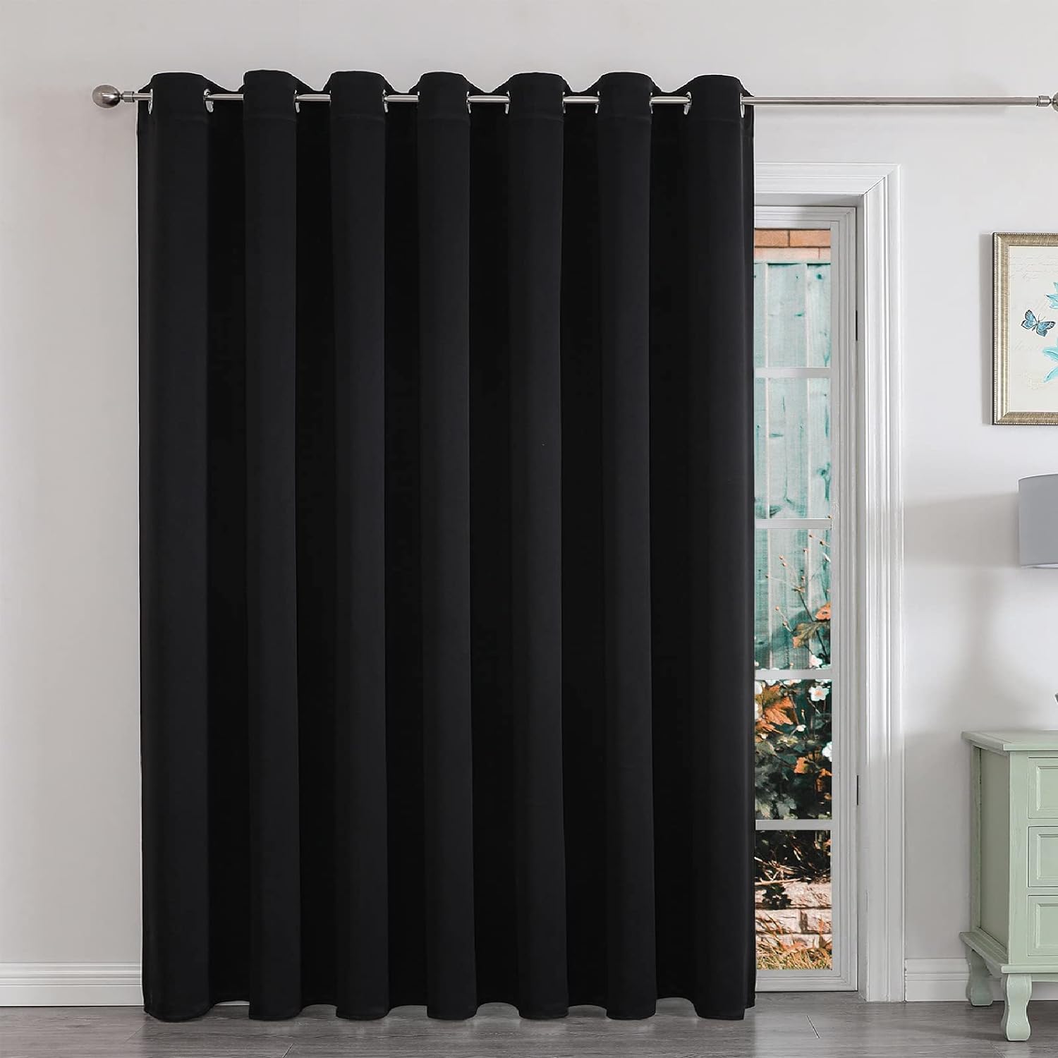Joydeco Blackout Curtains sliding glass door curtains, patio sliding door living room extra wide curtains, room partition curtains.