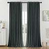 Joydeco Blackout Curtains Linen 100% Blackout Curtain for Bedroom, Rod Pocket & Back Tabs Window Drapes 2 Panels Set