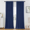 Joydeco Blackout Curtains Linen 100% Blackout Curtain for Bedroom, Rod Pocket & Back Tabs Window Drapes 2 Panels Set
