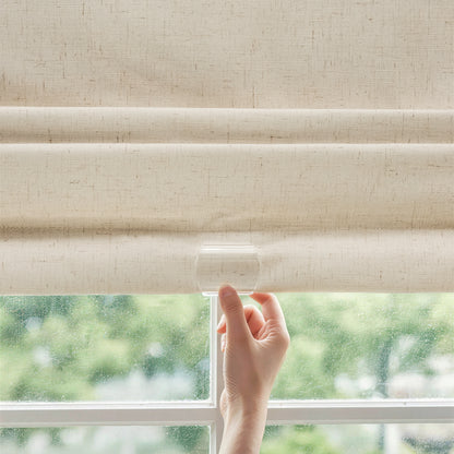 Haven Linen Blend 100% Blackout Roman Shade