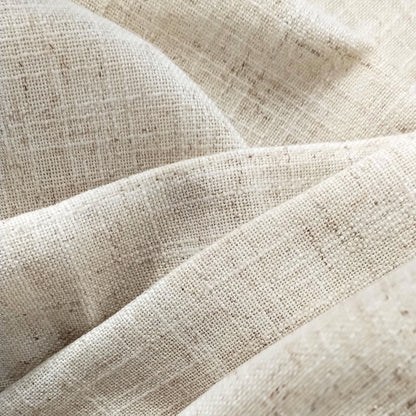 Joydeco Custom Linen Curtain | Semi-Sheer Light Filtering Panel with Rod Pocket & Back Tab