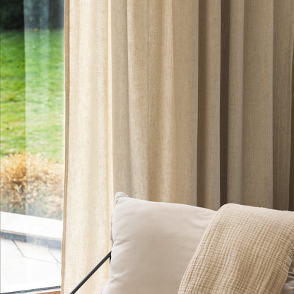Essential Faux Linen 100% Blackout Curtain