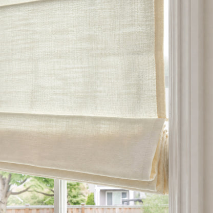 Braden Cotton Linen Light Filtering No-Drill Roman Shade