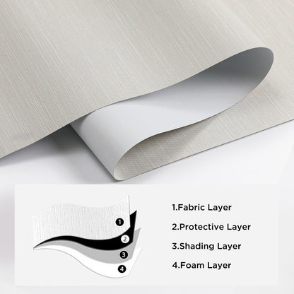 Joydeco 100% Blackout Roller Shades (Pro), Free-Stop Cordless Blinds for Windows, UV Protection, Natural Woven Blinds for Home and Office, Light-Proof Aluminum Cover