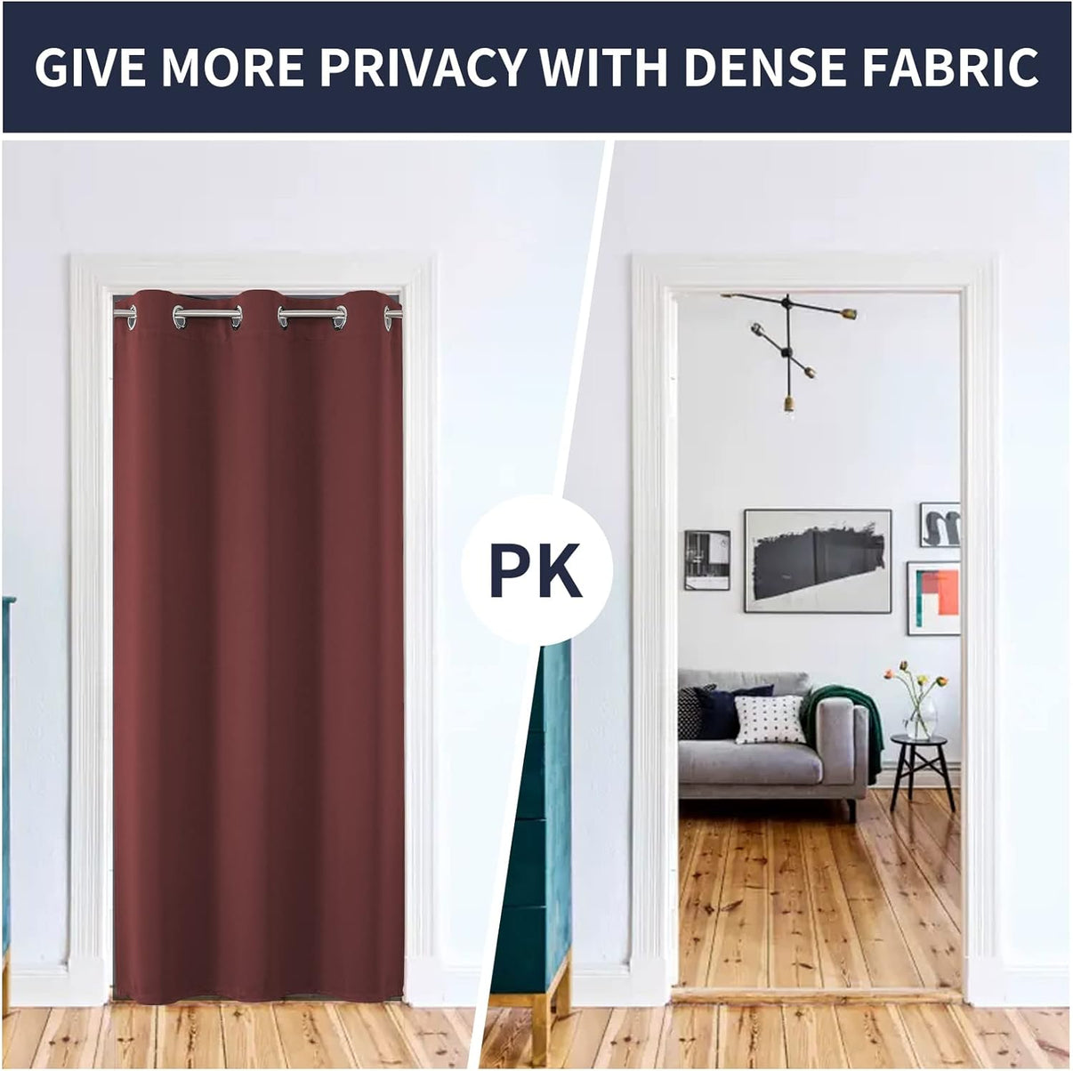 Joydeco Blackout Curtains sliding glass door curtains, patio sliding door living room extra wide curtains, room partition curtains.