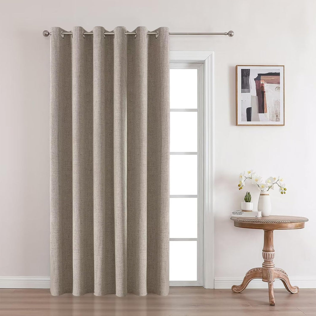 Joydeco Blackout Curtains sliding glass door curtains, patio sliding door living room extra wide curtains, room partition curtains.