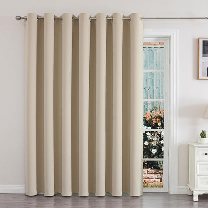 Joydeco Blackout Curtains sliding glass door curtains, patio sliding door living room extra wide curtains, room partition curtains.