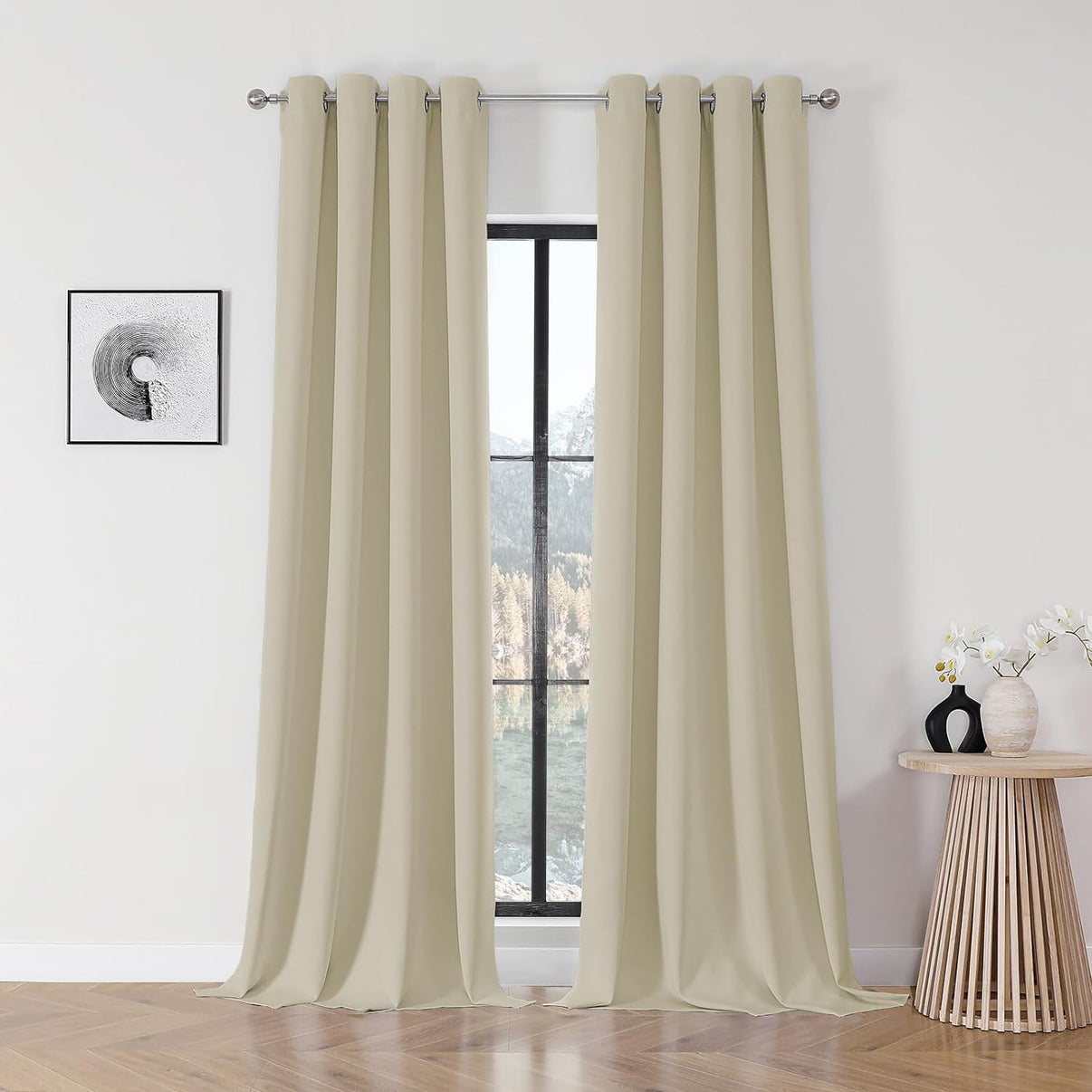 Joydeco Blackout Curtains 2 Panels Set, featuring thermal insulated long curtains