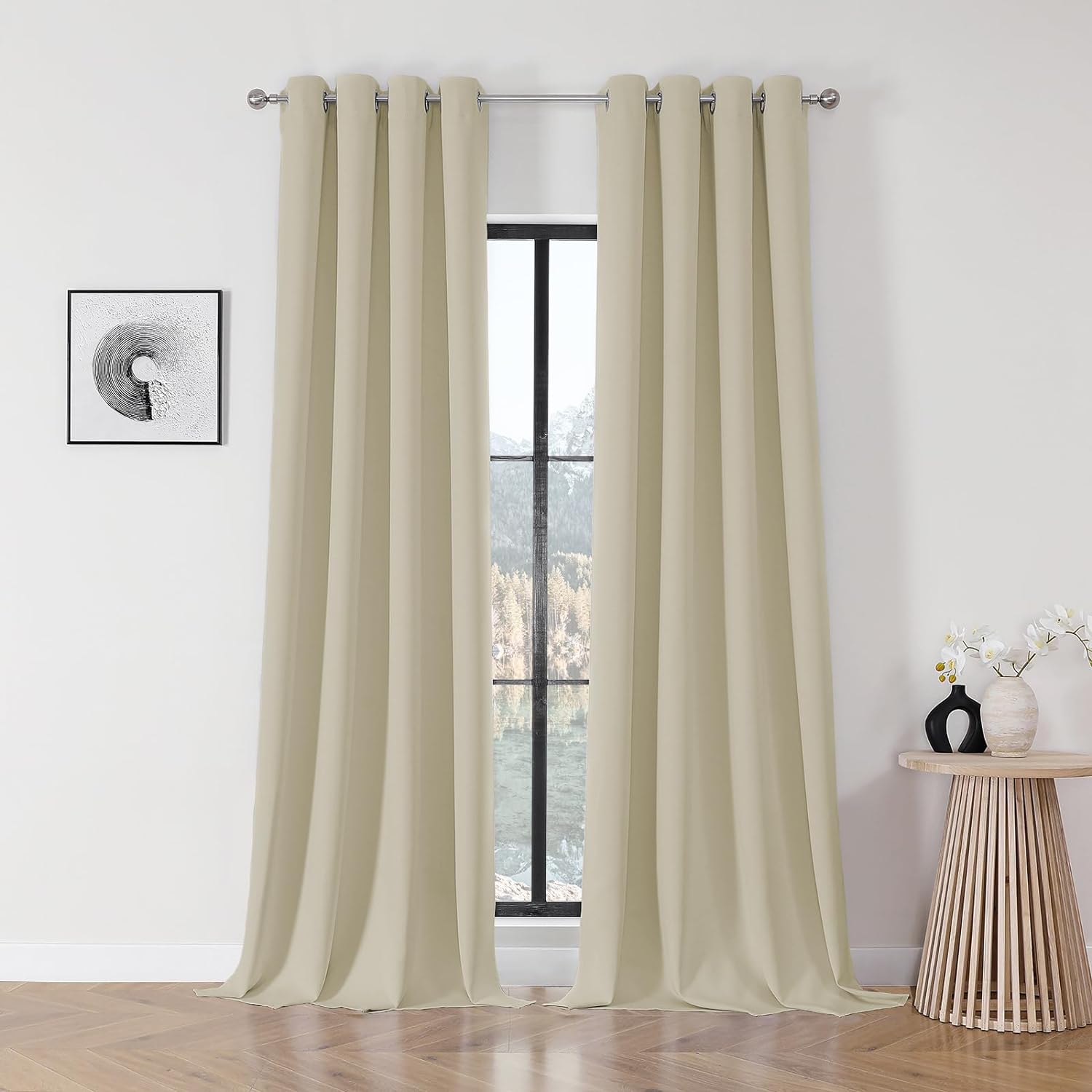 Joydeco Blackout Curtains 2 Panels Set, featuring thermal insulated long curtains
