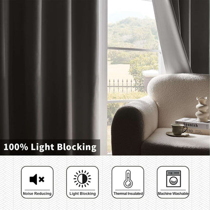 Joydeco Blackout Curtains 2 Panels Set, featuring thermal insulated long curtains