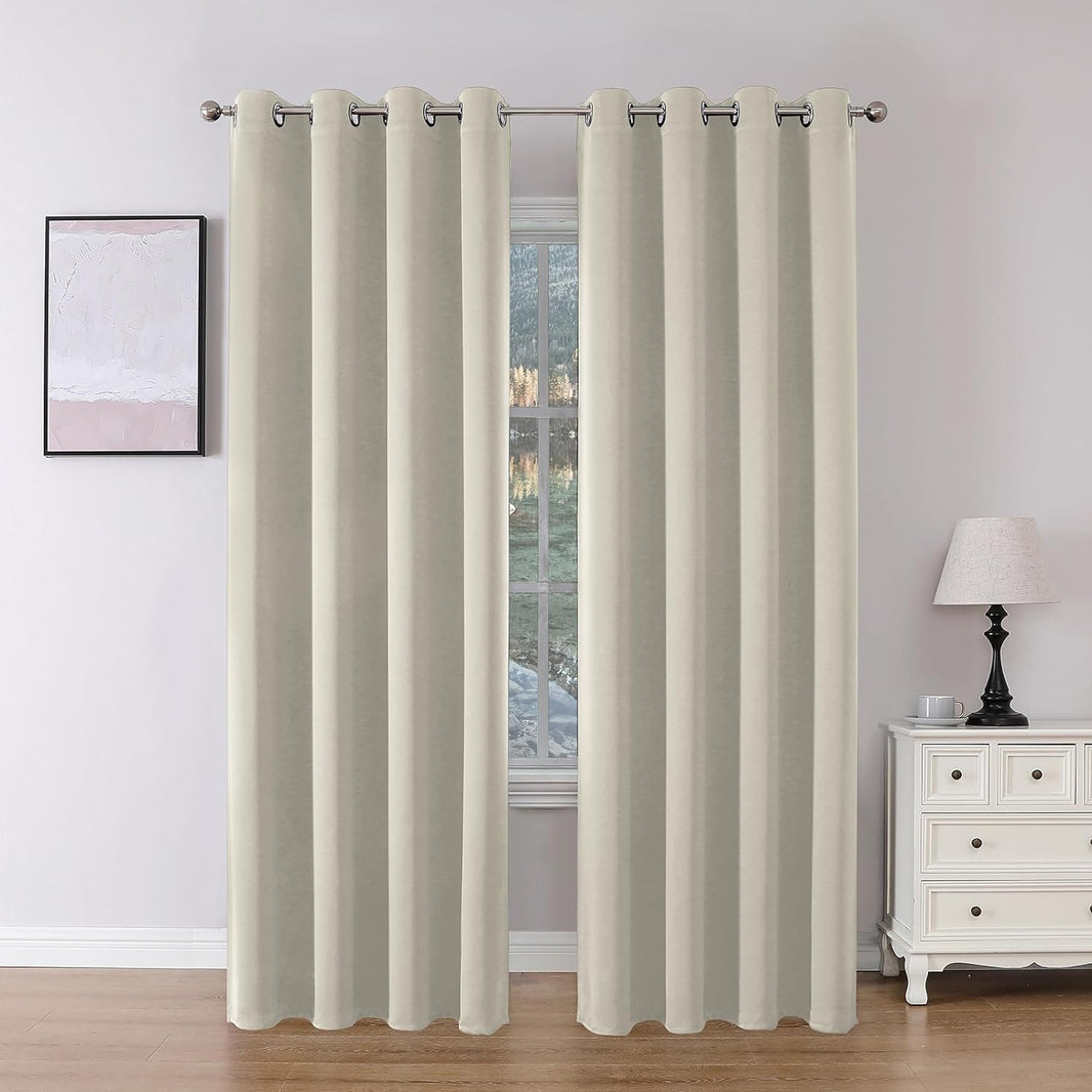 Joydeco Blackout Curtains 2 Panels Set, featuring thermal insulated long curtains