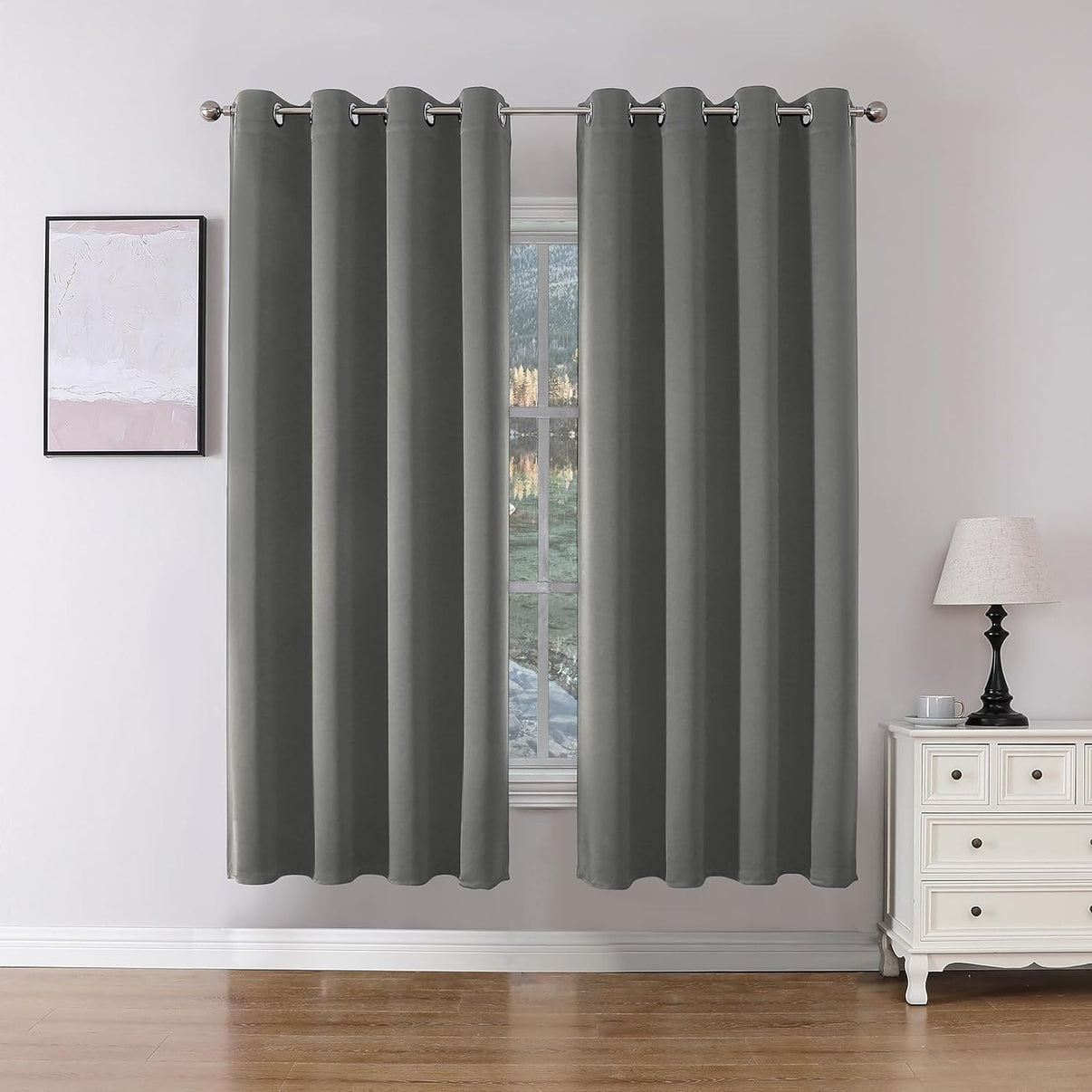 Joydeco Blackout Curtains 2 Panels Set, featuring thermal insulated long curtains