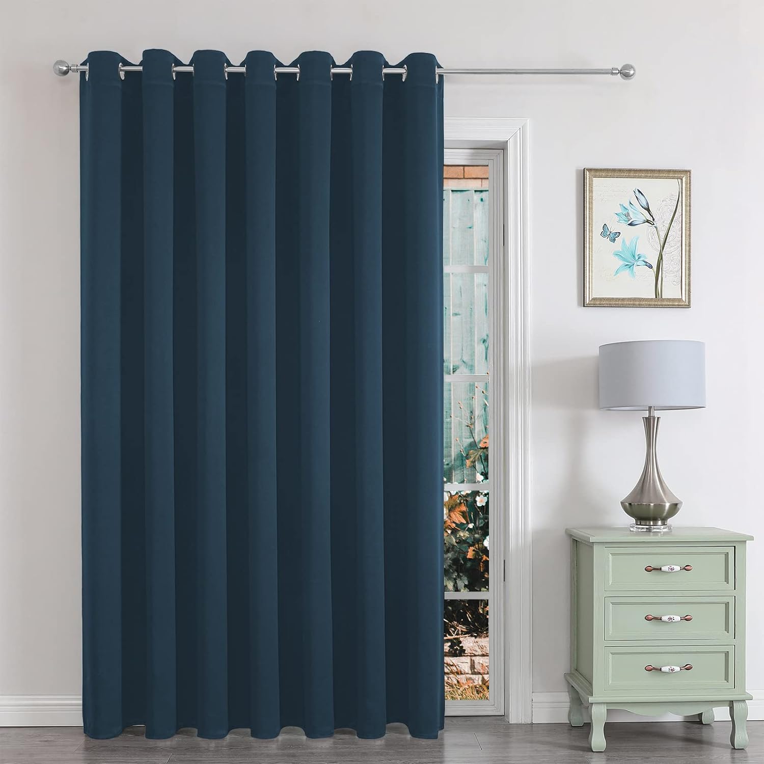 Joydeco Blackout Curtains sliding glass door curtains, patio sliding door living room extra wide curtains, room partition curtains.