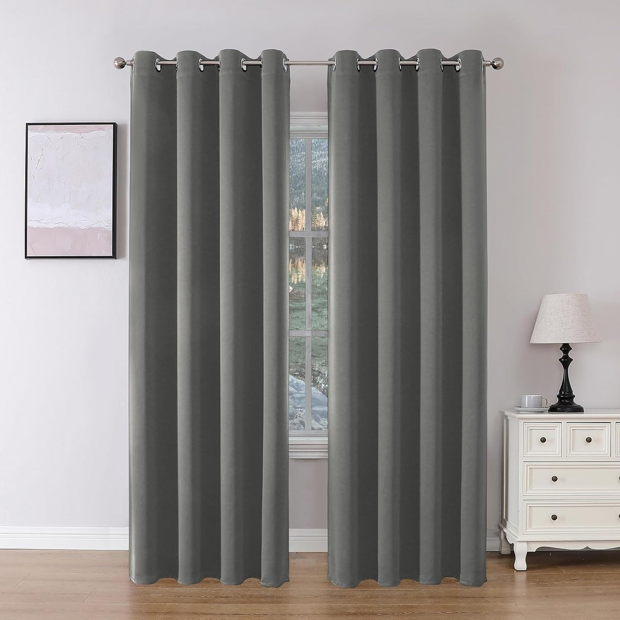 Joydeco Blackout Curtains 2 Panels Set, featuring thermal insulated long curtains