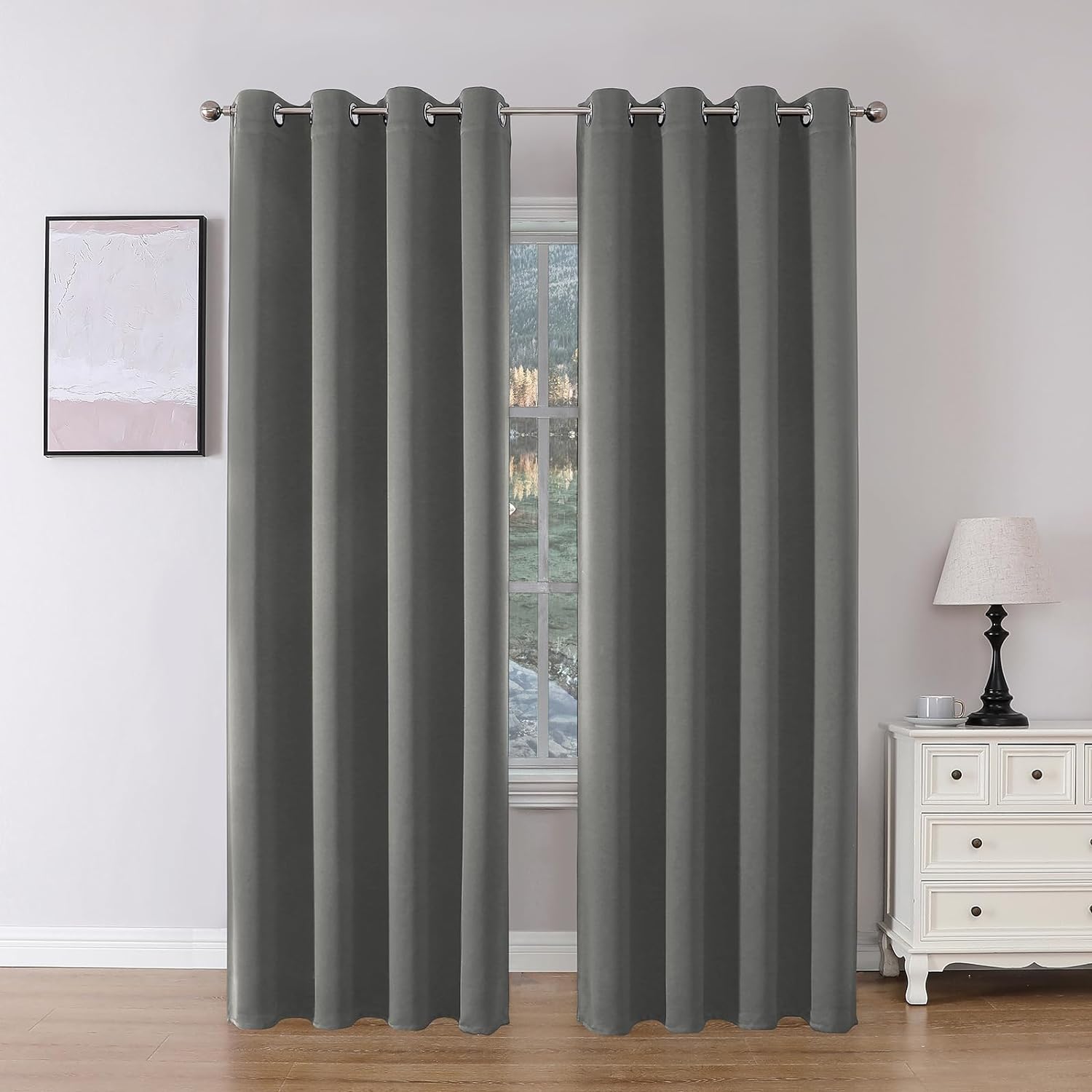 Joydeco Blackout Curtains 2 Panels Set, featuring thermal insulated long curtains