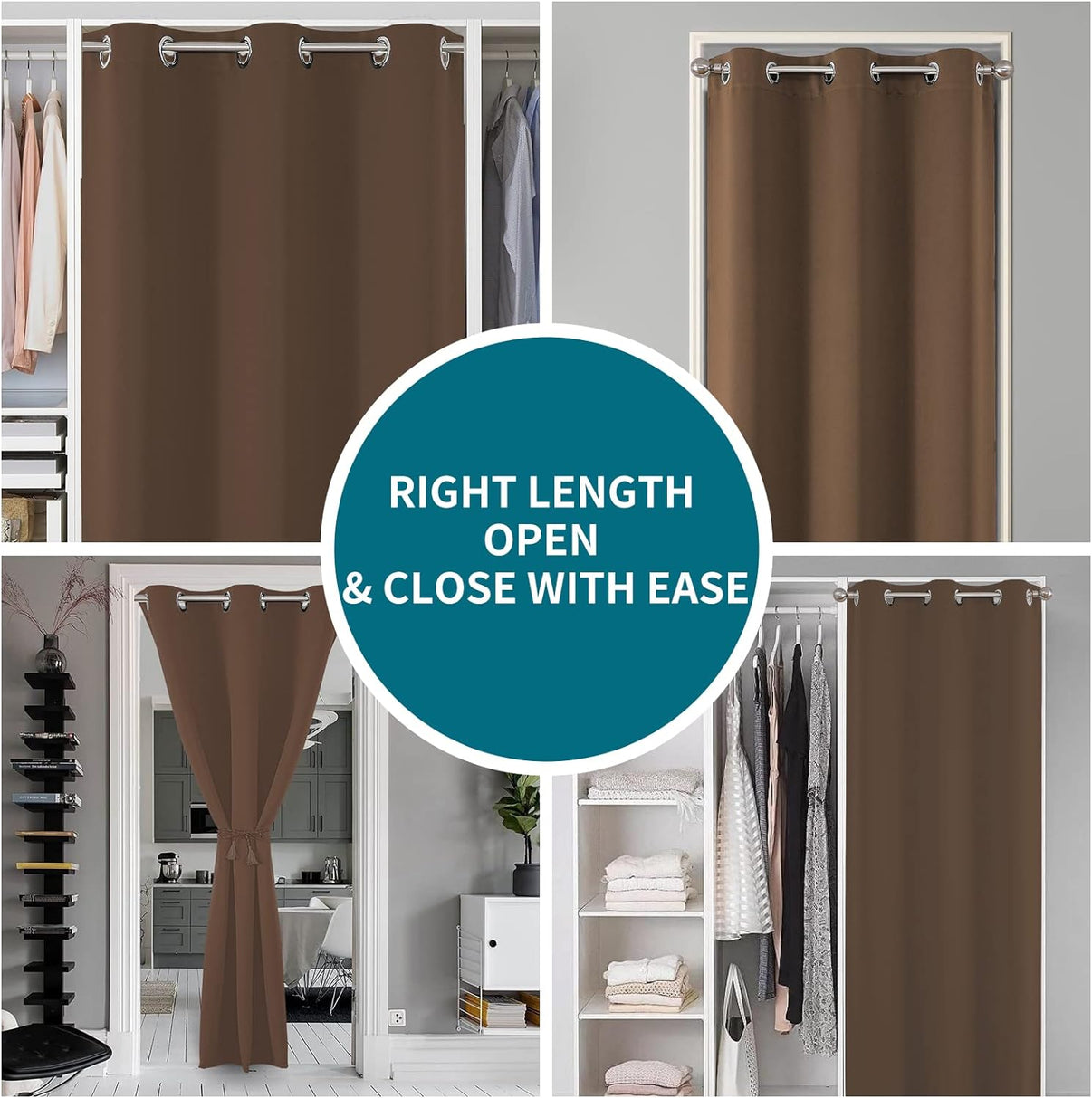 Joydeco Blackout Curtains sliding glass door curtains, patio sliding door living room extra wide curtains, room partition curtains.