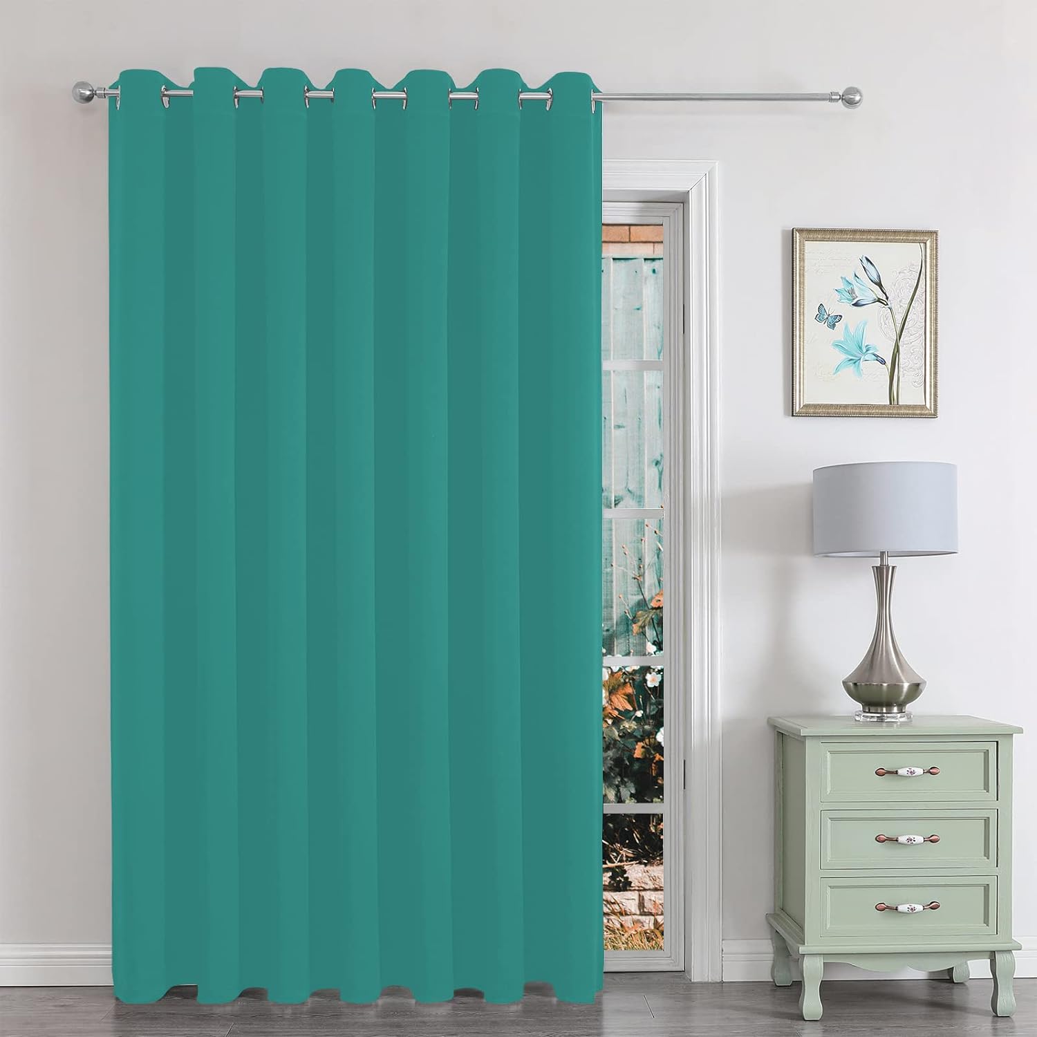 Joydeco Blackout Curtains sliding glass door curtains, patio sliding door living room extra wide curtains, room partition curtains.