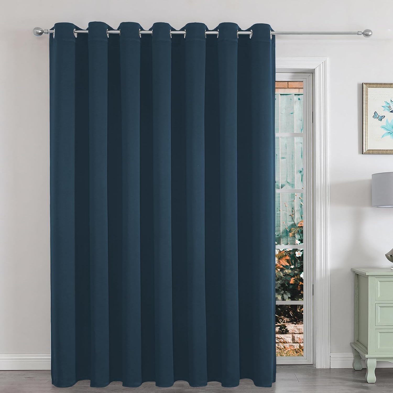 Joydeco Blackout Curtains sliding glass door curtains,  patio sliding door living room extra wide curtains, room partition curtains. - Joydeco