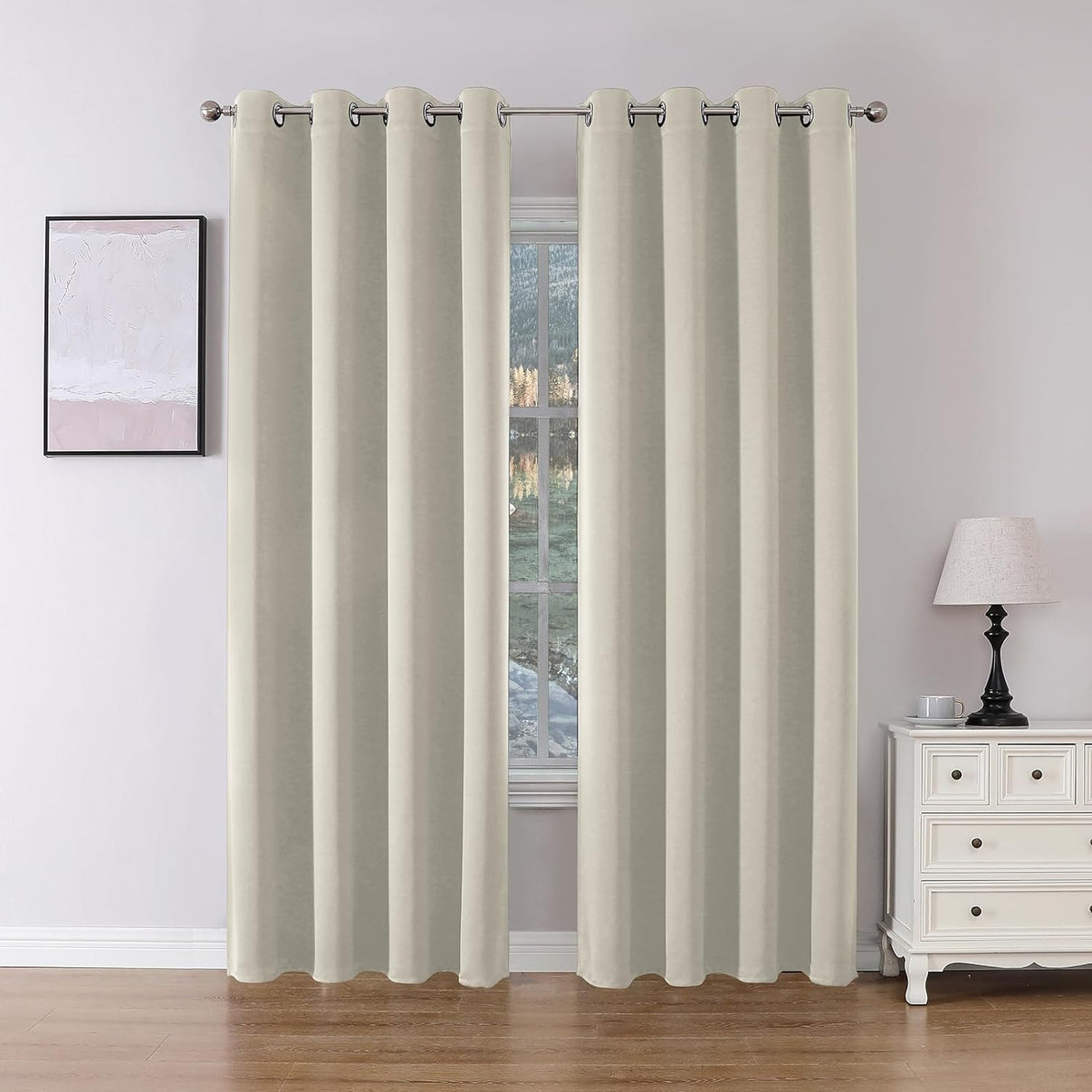 Joydeco Blackout Curtains 2 Panels Set, featuring thermal insulated long curtains