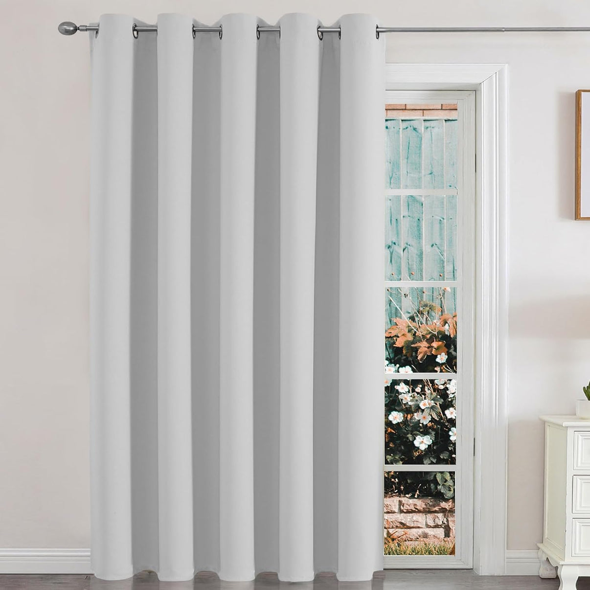 Joydeco Blackout Curtains sliding glass door curtains, patio sliding door living room extra wide curtains, room partition curtains.