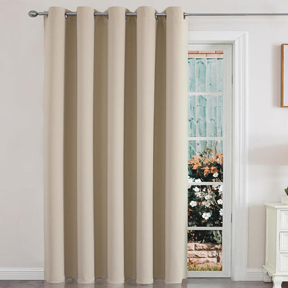 Joydeco Blackout Curtains sliding glass door curtains, patio sliding door living room extra wide curtains, room partition curtains.