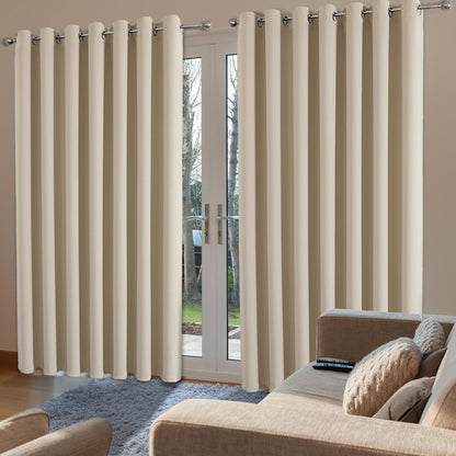 Joydeco Blackout Curtains sliding glass door curtains, patio sliding door living room extra wide curtains, room partition curtains.