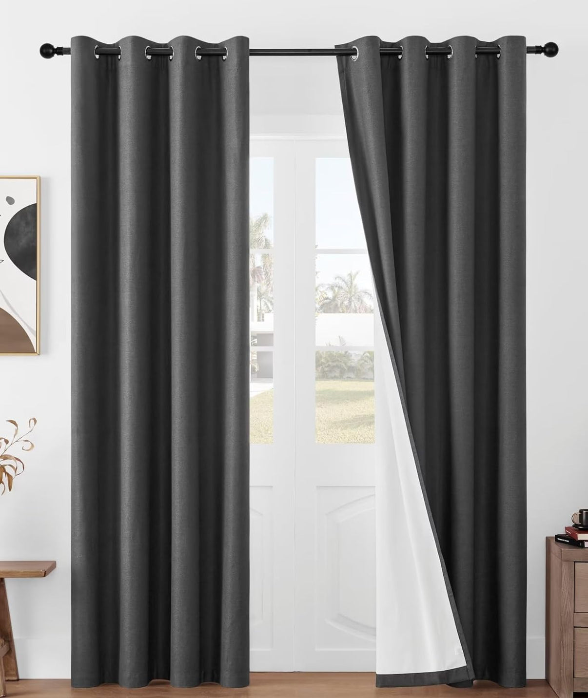 Joydeco Blackout Curtains 2 Panels Set, featuring thermal insulated long curtains