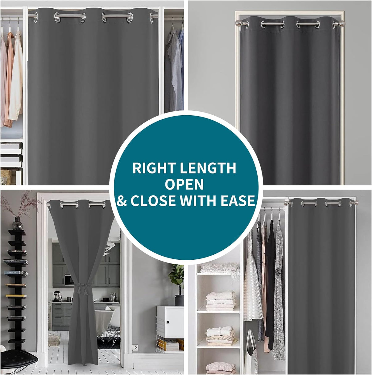 Joydeco Blackout Curtains sliding glass door curtains, patio sliding door living room extra wide curtains, room partition curtains.