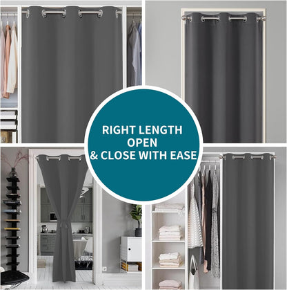 Joydeco Blackout Curtains sliding glass door curtains, patio sliding door living room extra wide curtains, room partition curtains.