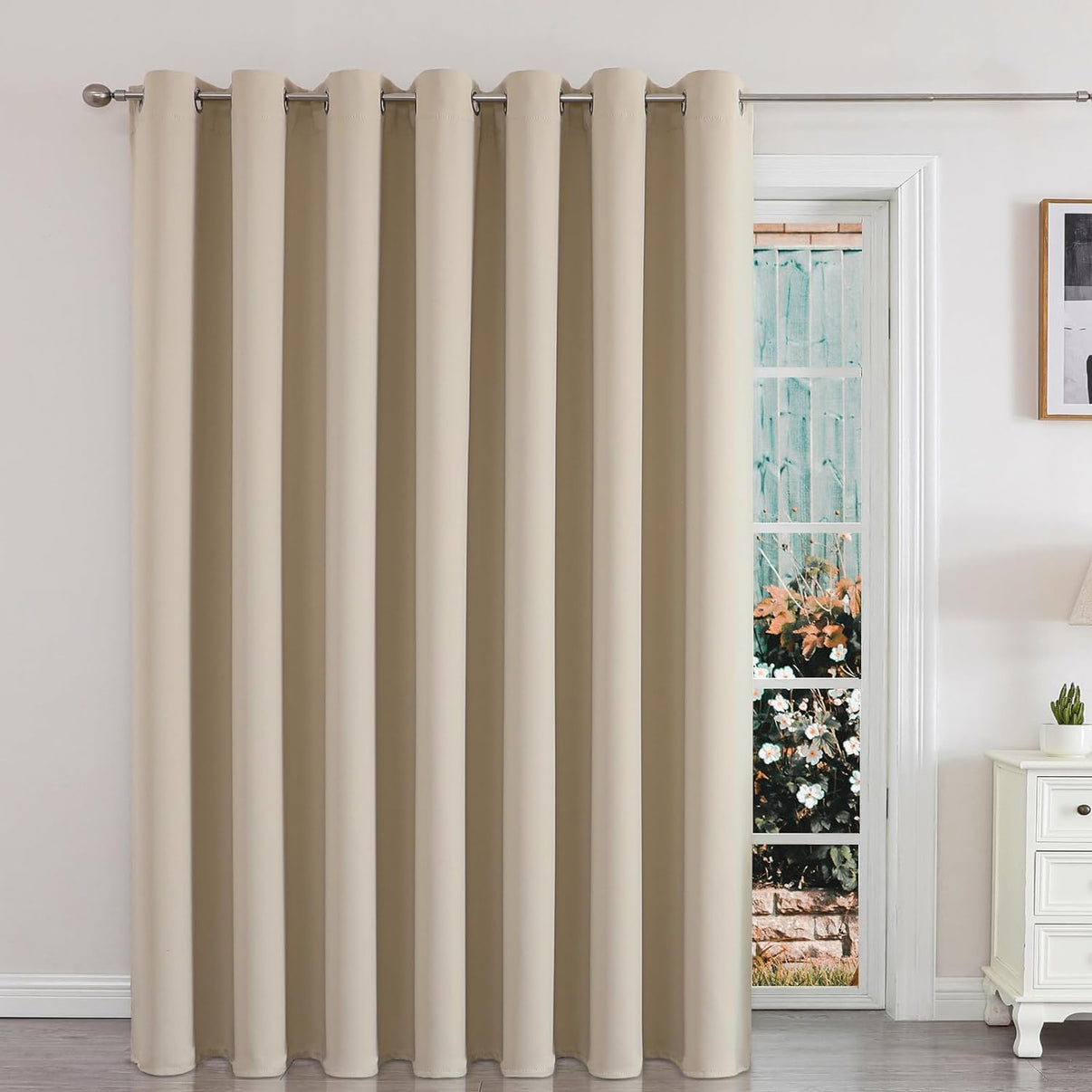 Joydeco Blackout Curtains sliding glass door curtains, patio sliding door living room extra wide curtains, room partition curtains.