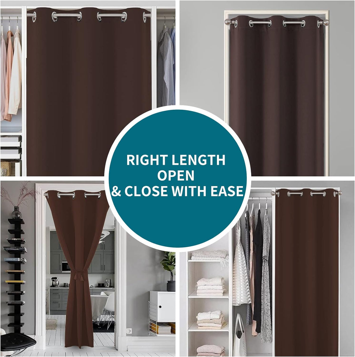 Joydeco Blackout Curtains sliding glass door curtains, patio sliding door living room extra wide curtains, room partition curtains.