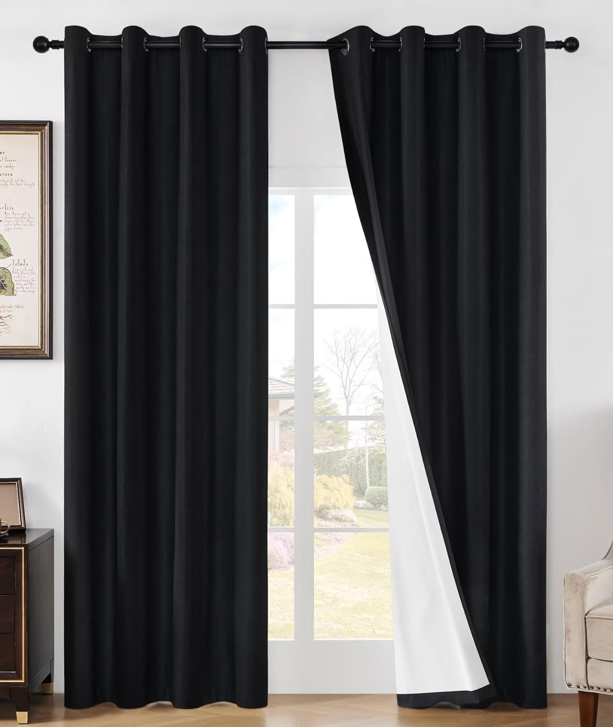 Joydeco Blackout Curtains 2 Panels Set, featuring thermal insulated long curtains