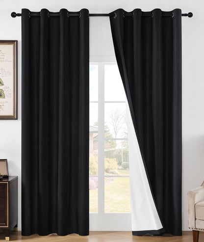 Joydeco Blackout Curtains 2 Panels Set, featuring thermal insulated long curtains
