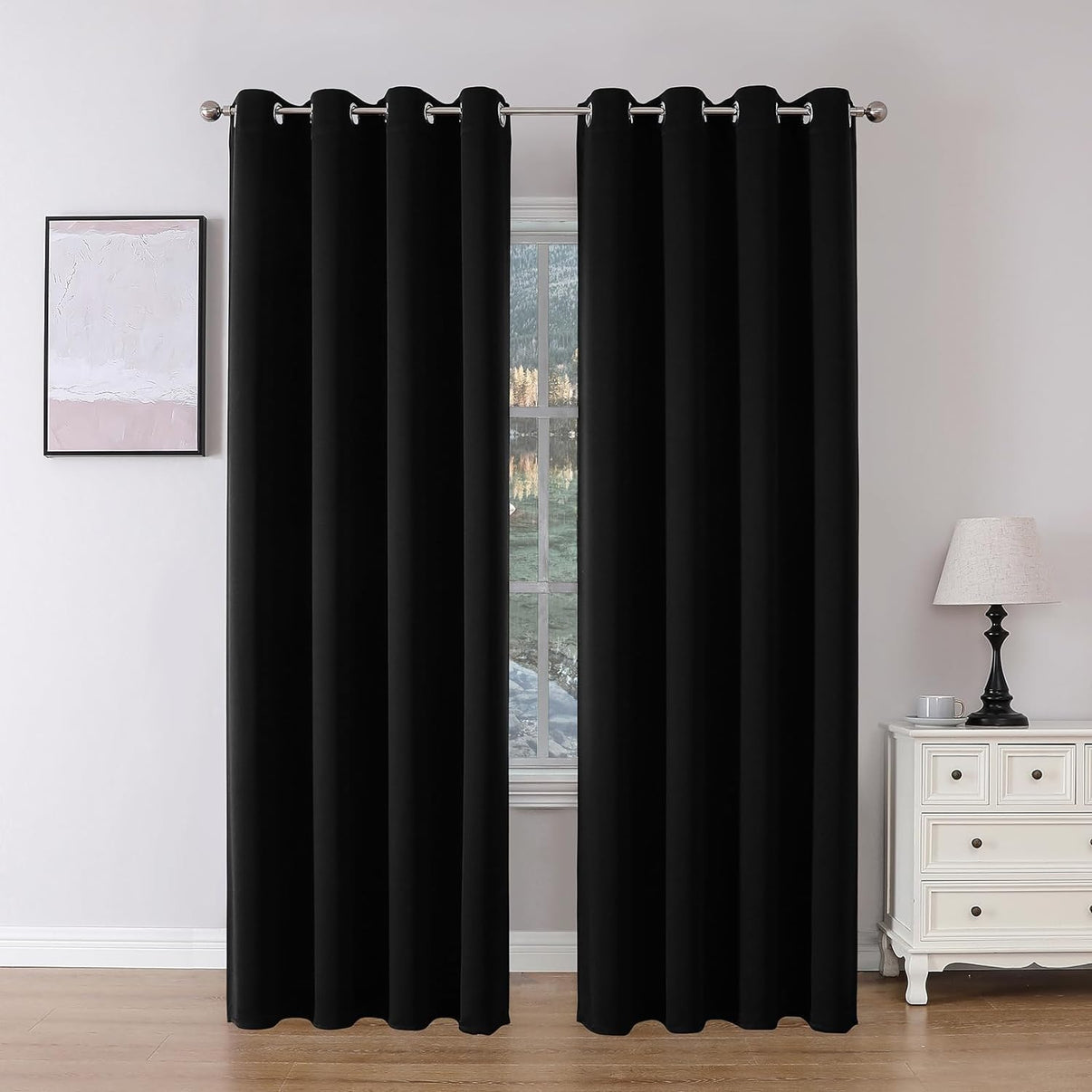Joydeco Blackout Curtains 2 Panels Set, featuring thermal insulated long curtains