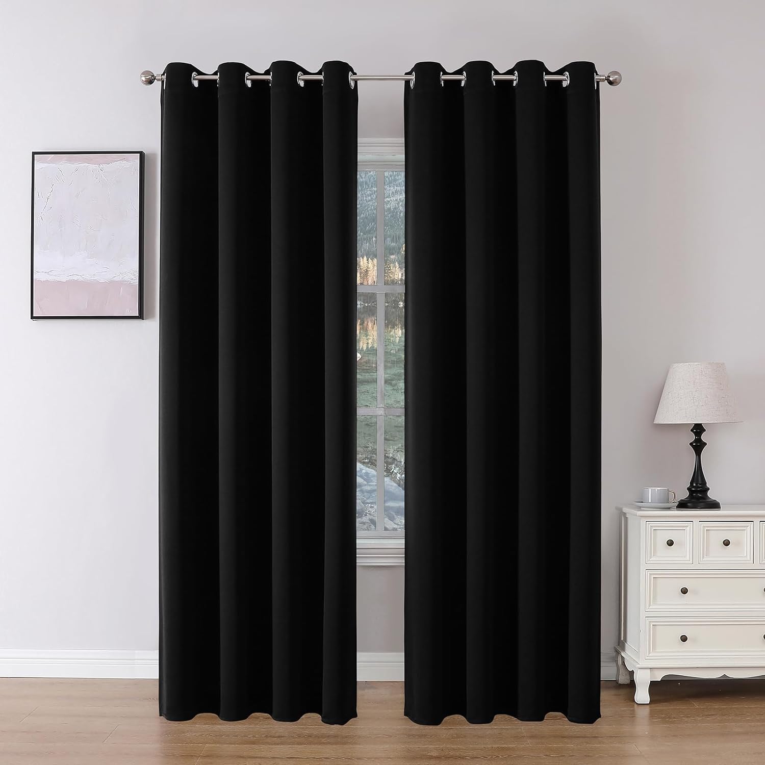 Joydeco Blackout Curtains 2 Panels Set, featuring thermal insulated long curtains