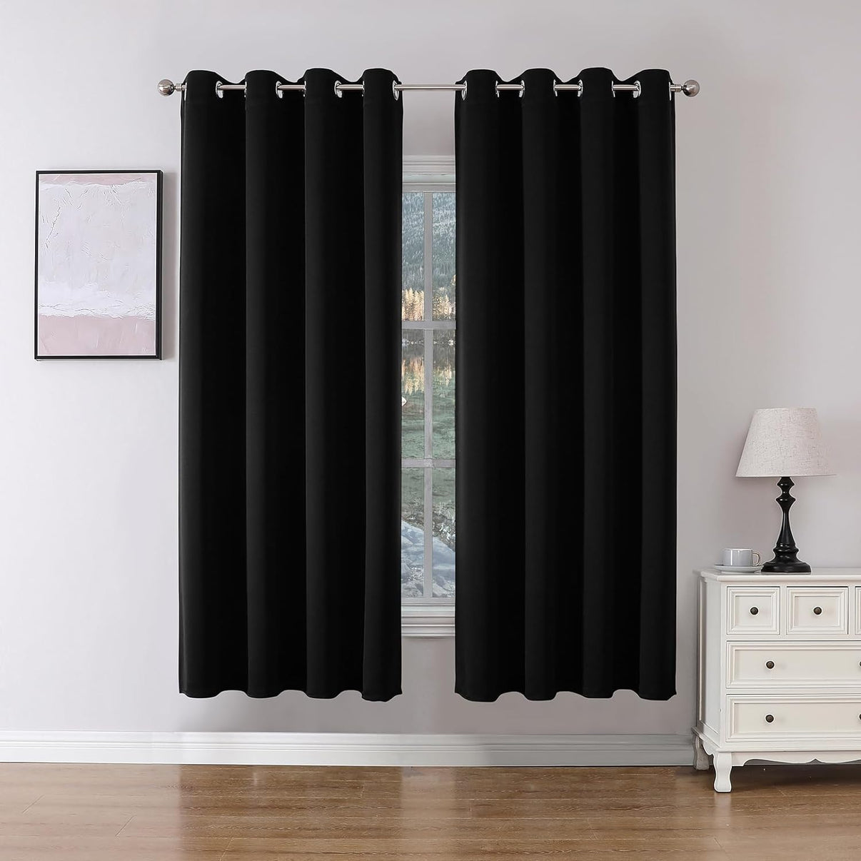 Joydeco Blackout Curtains 2 Panels Set, featuring thermal insulated long curtains