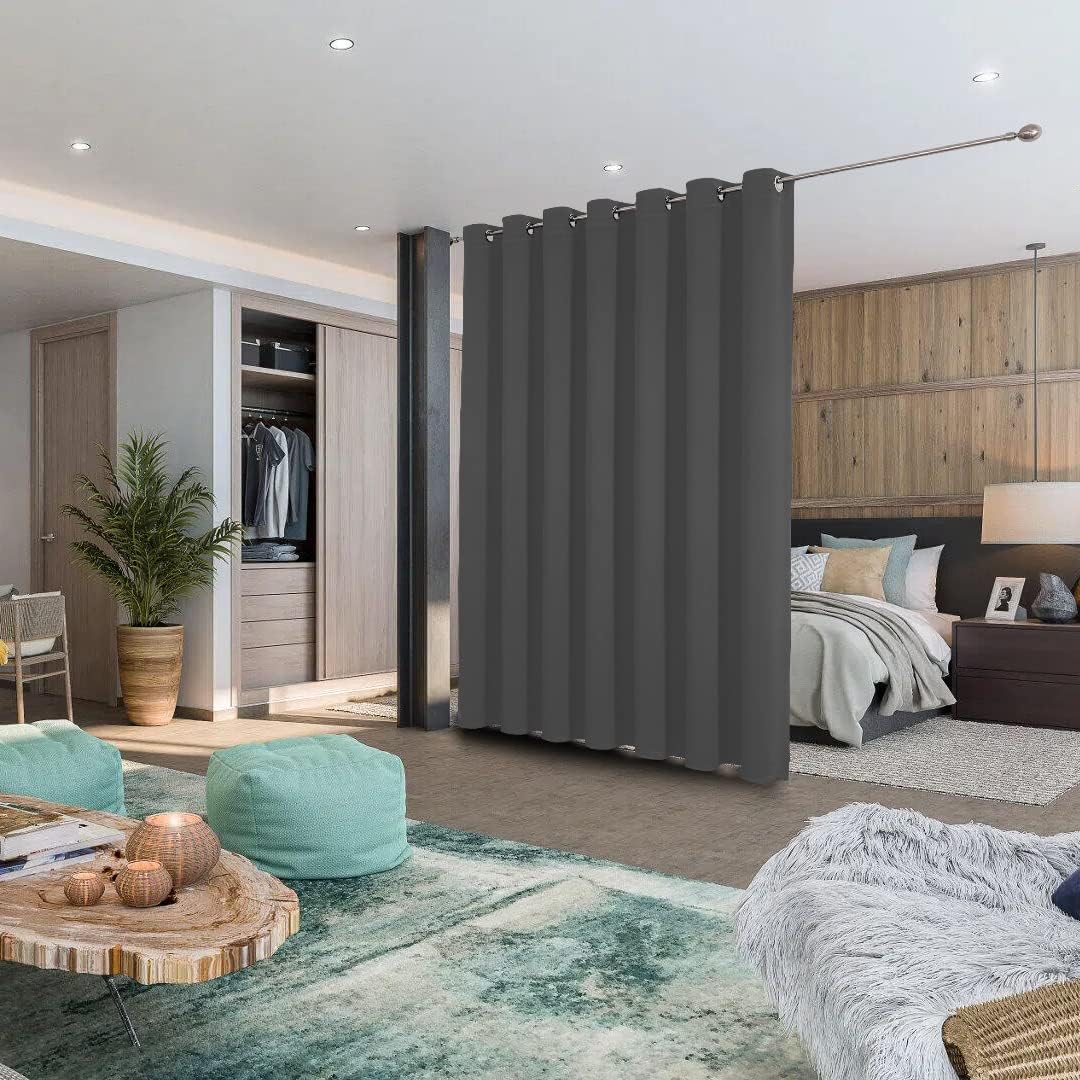 Joydeco Blackout Curtains sliding glass door curtains, patio sliding door living room extra wide curtains, room partition curtains.